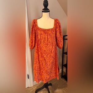 Old Navy Vibrant Floral Long Sleeve Dress